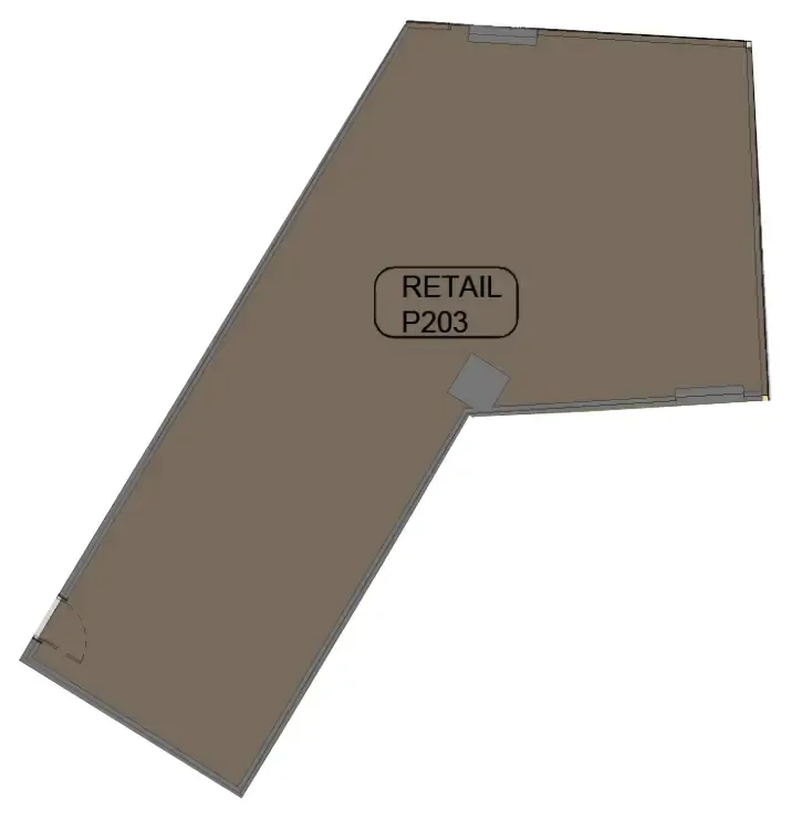  bedroom Retail floor plan at Samana Barari Avenue
