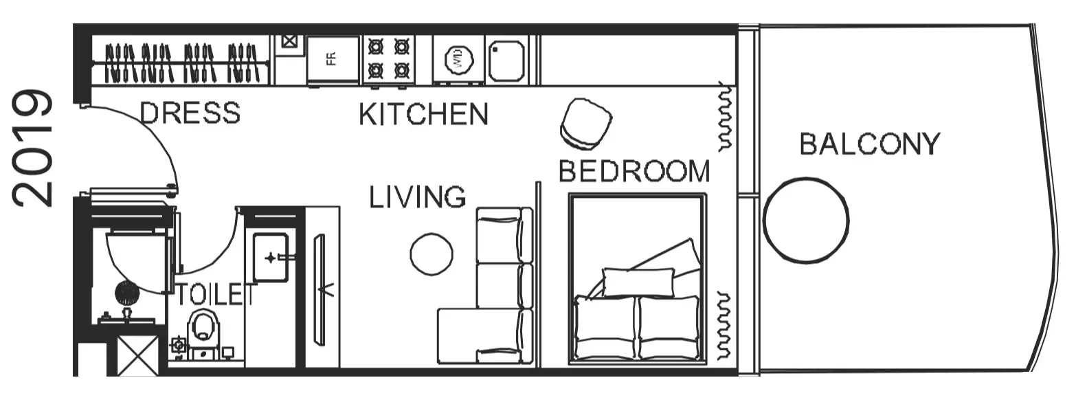 0 bedroom Apartments floor plan at The WOW Tower
