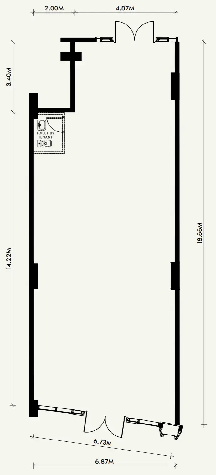  bedroom Retail floor plan at Riviera Rêve