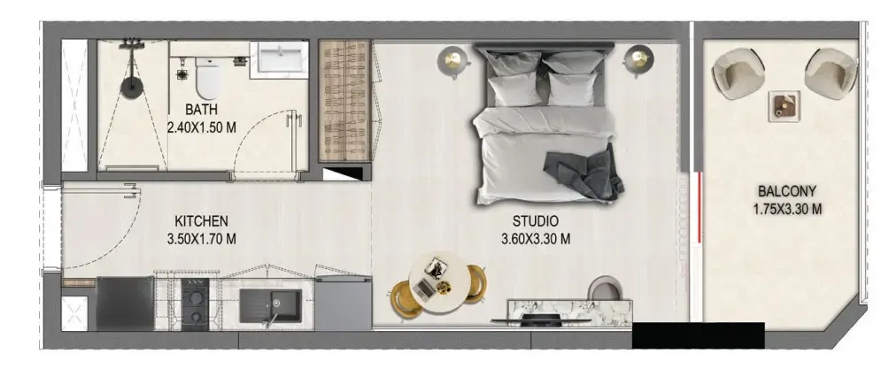 0 bedroom Apartments floor plan at Divine Elements