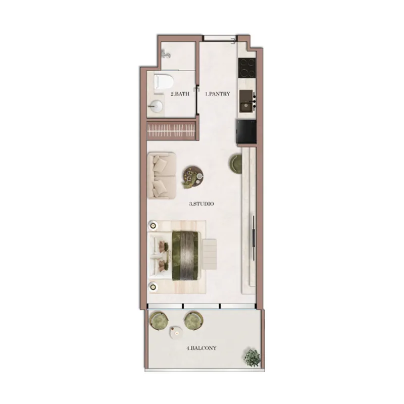 0 bedroom Apartments floor plan at Havencia