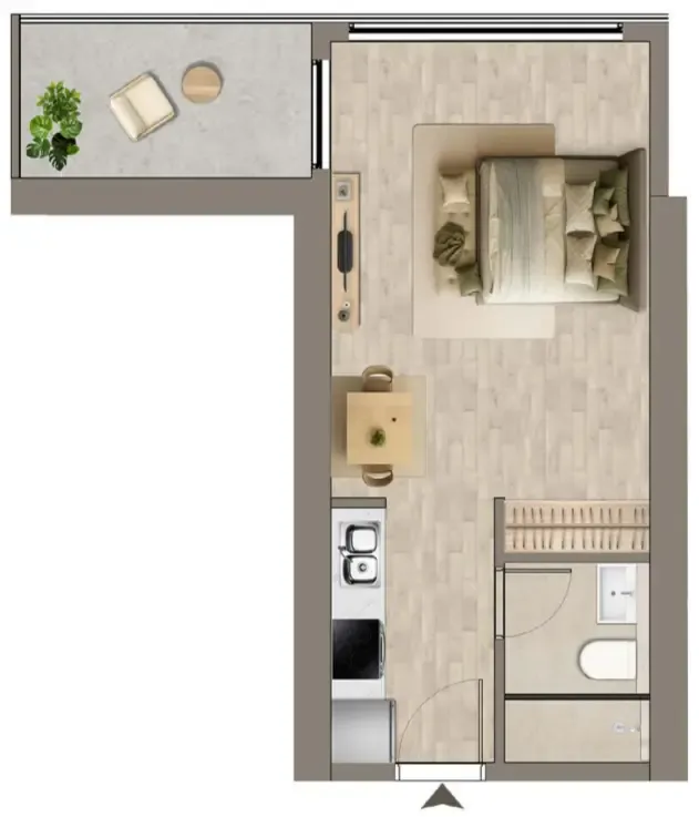 0 bedroom Apartments floor plan at Colibri Views