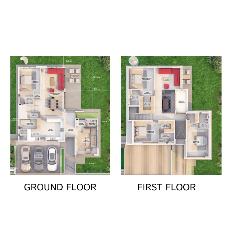 4 bedroom Villa floor plan at Garden City