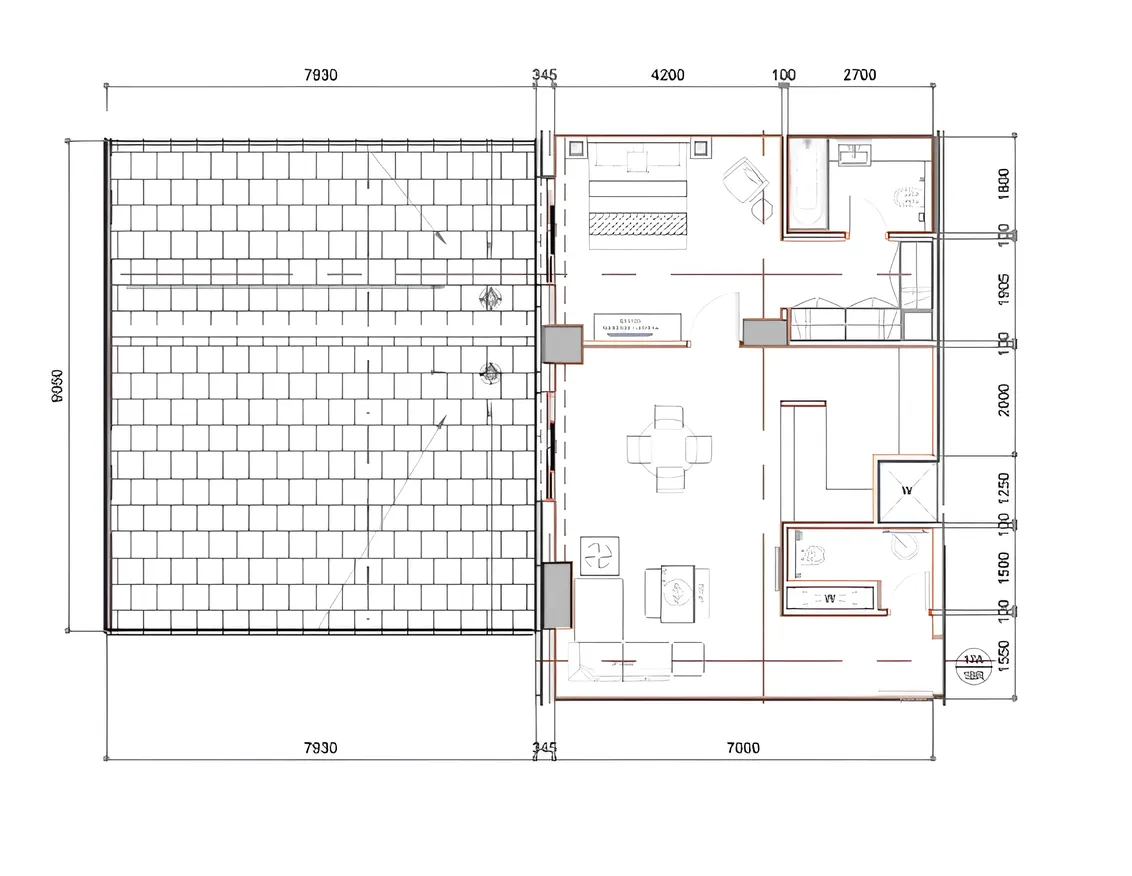 1 bedroom Apartments floor plan at DAMAC Majestine