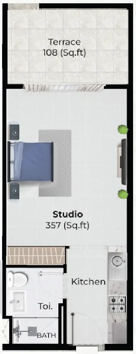 0 bedroom Apartments floor plan at Chapter 02 by Newbury