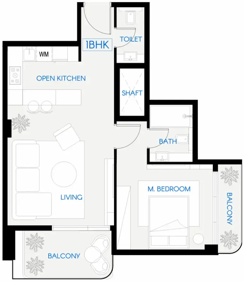 1 bedroom Apartments floor plan at Celestara Residences
