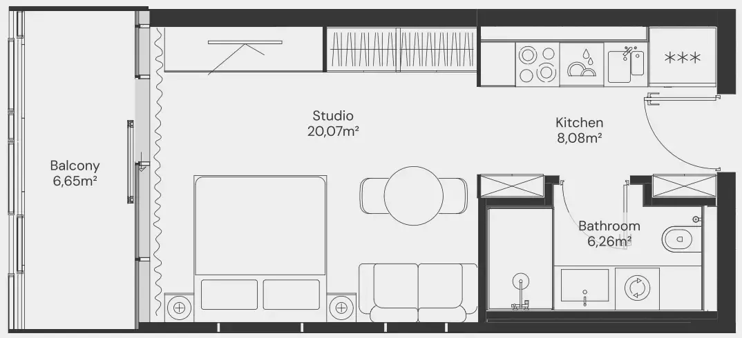 0 bedroom Apartments floor plan at John Richmond District