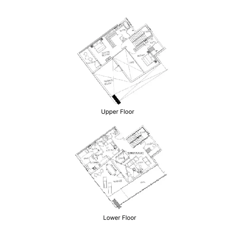 2.5 bedroom Duplex floor plan at Safa Two de Grisogono