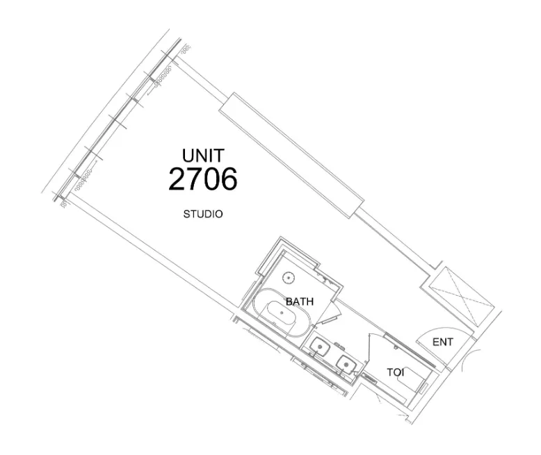 0 bedroom Apartments floor plan at Damac Towers by Paramount