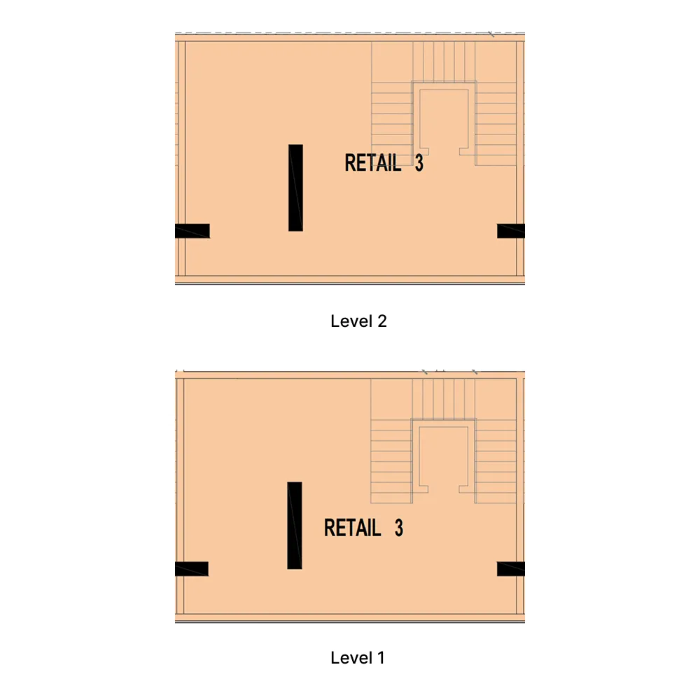  bedroom Retail floor plan at Verso