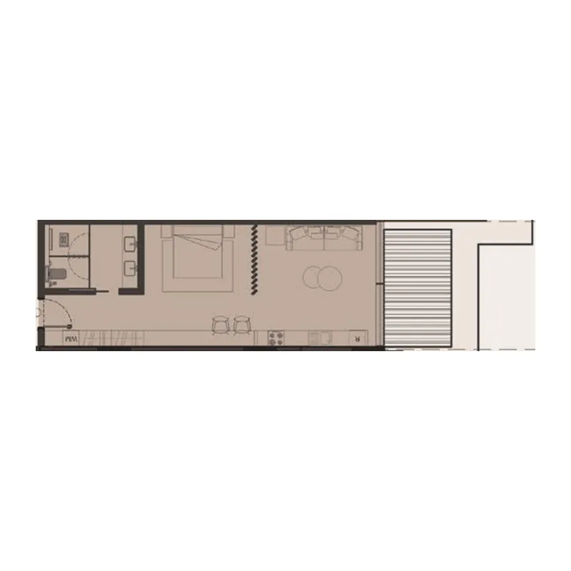 0 bedroom Apartments floor plan at Omoria Private Residences