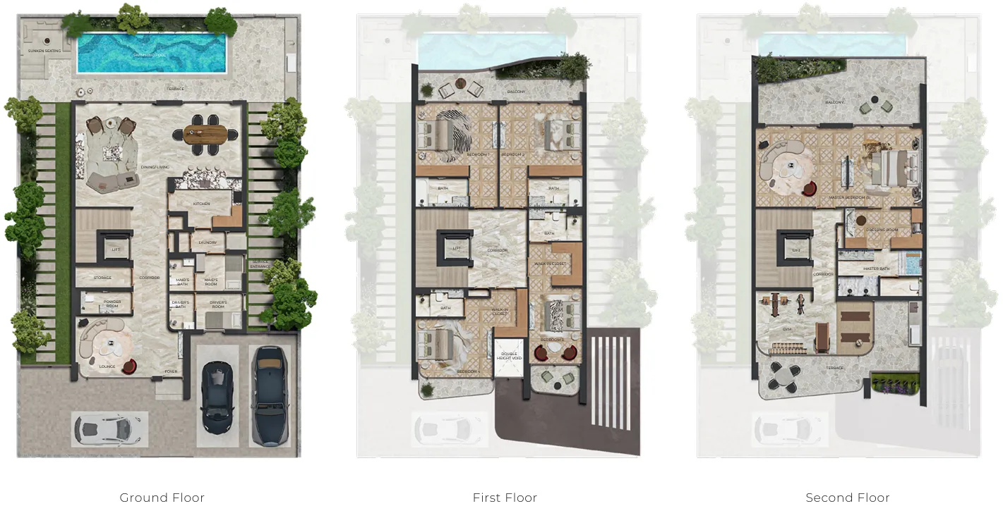 5 bedroom Villa floor plan at Knightsbridge Phase 2