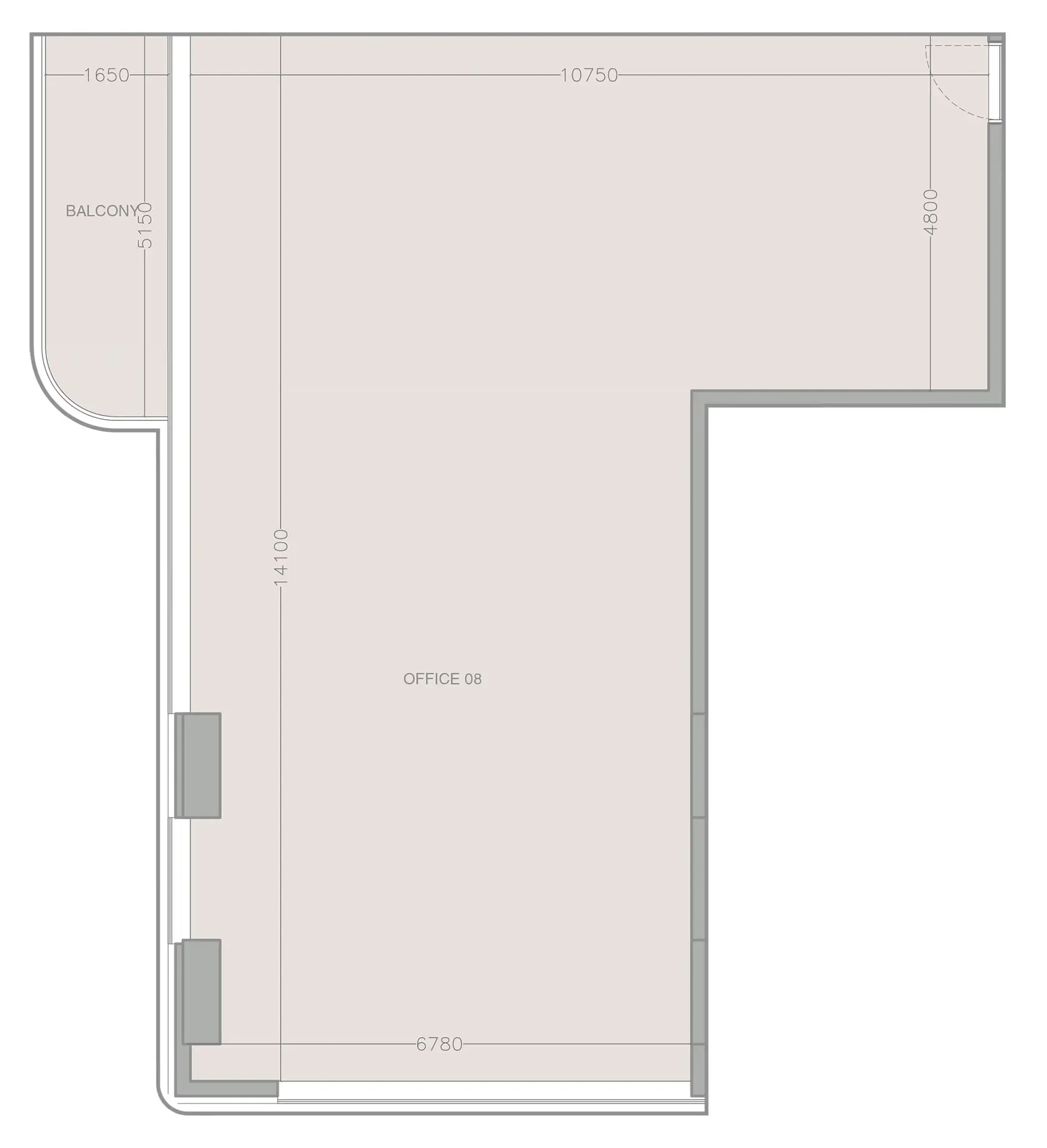  bedroom Office floor plan at ELAR1S Axis