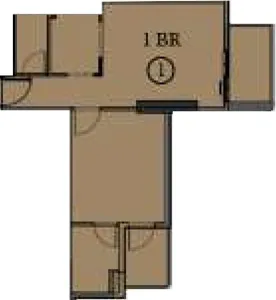 1 bedroom Apartments floor plan at Seslia Tower