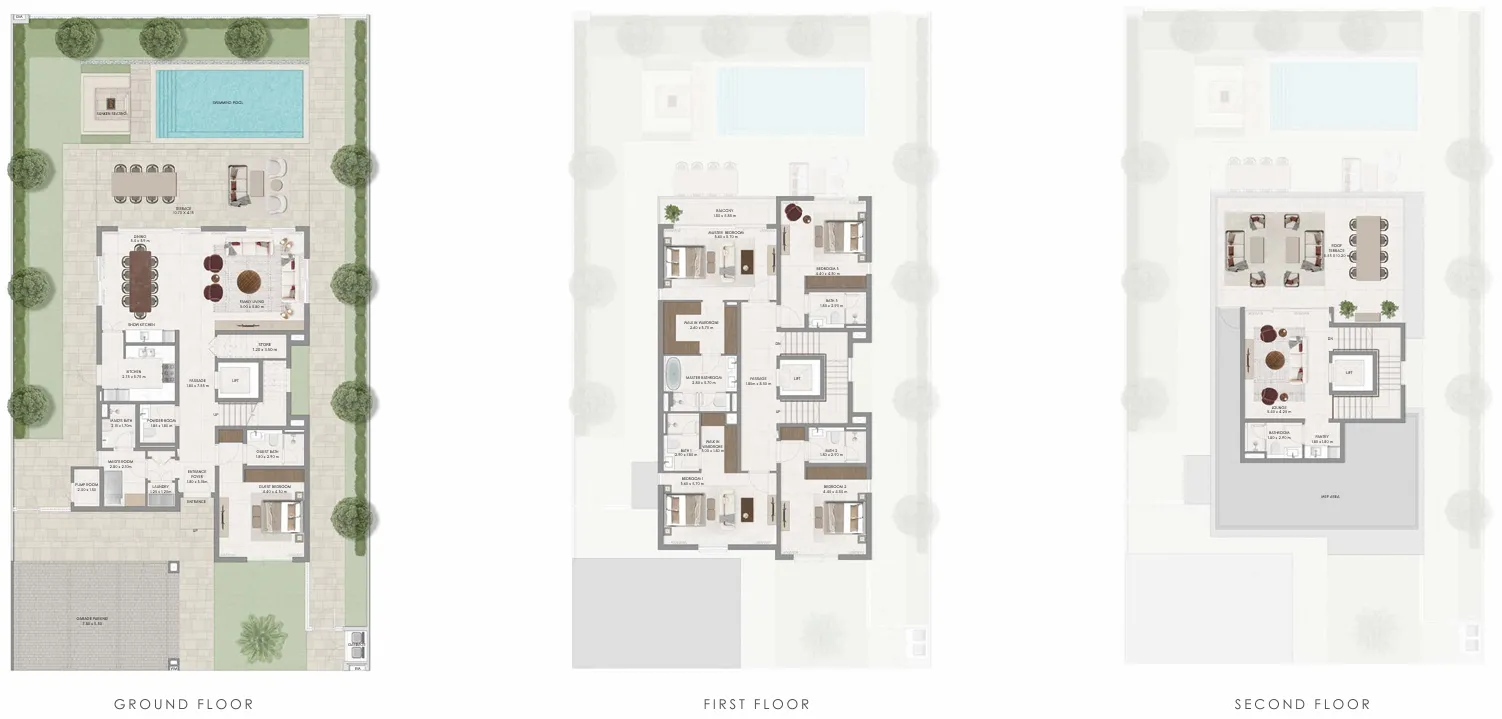 5 bedroom Villa floor plan at Avelia The Valley