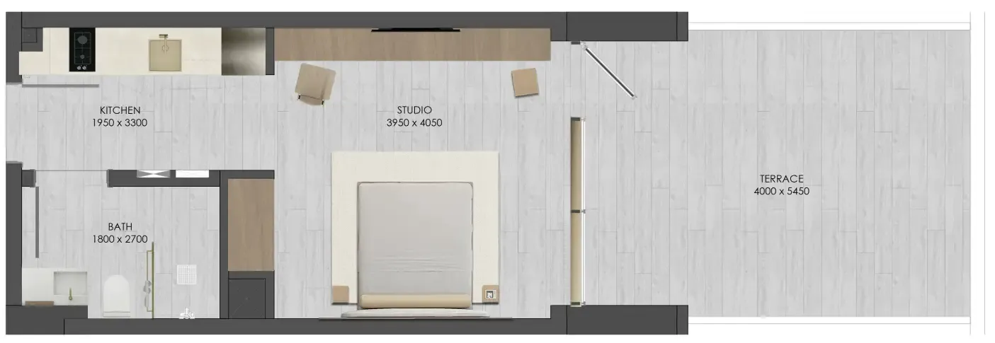 0 bedroom Apartments floor plan at JAD 288