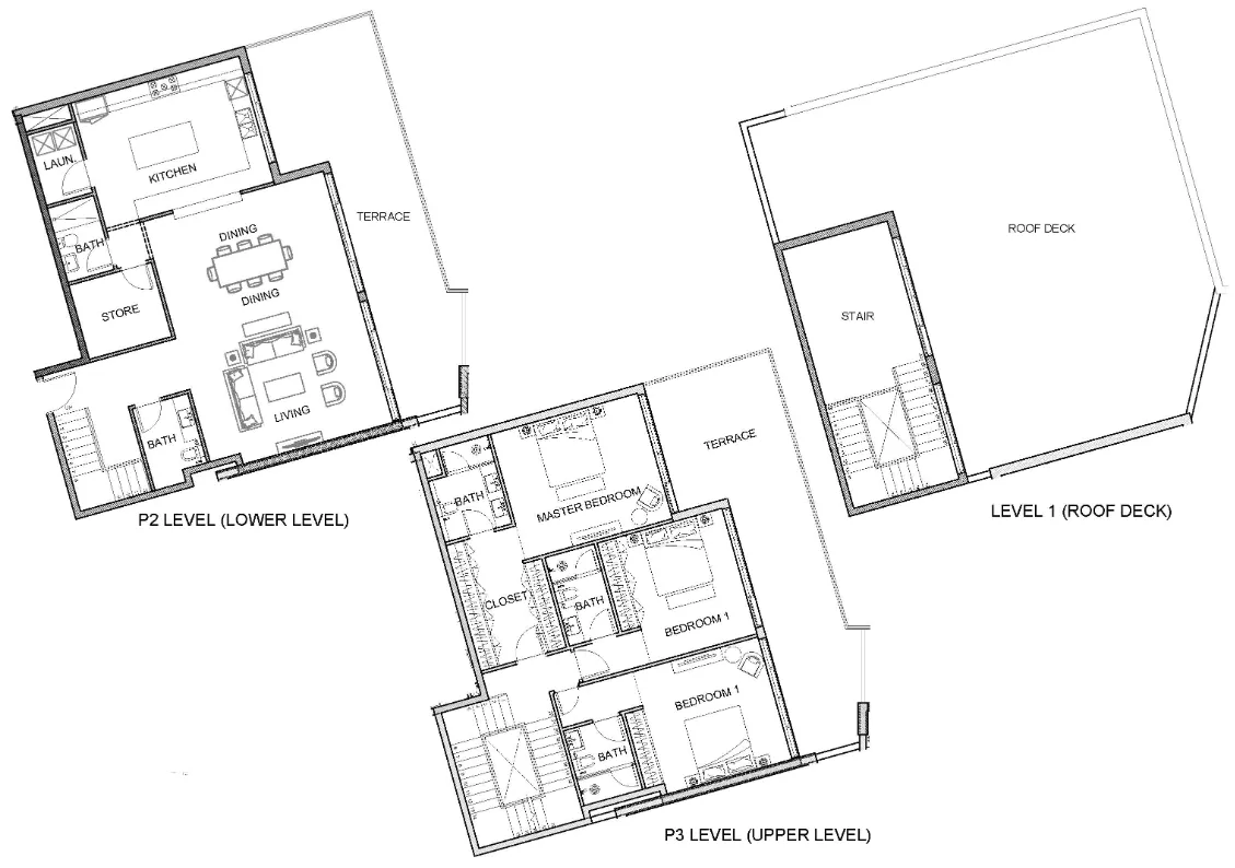 3 bedroom Apartments floor plan at Golf Greens