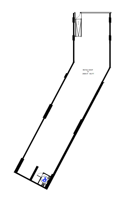 bedroom Retail floor plan at Binghatti Flare