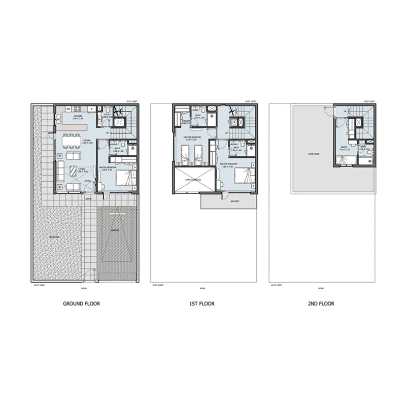 3 bedroom Townhouse floor plan at Verdana VI