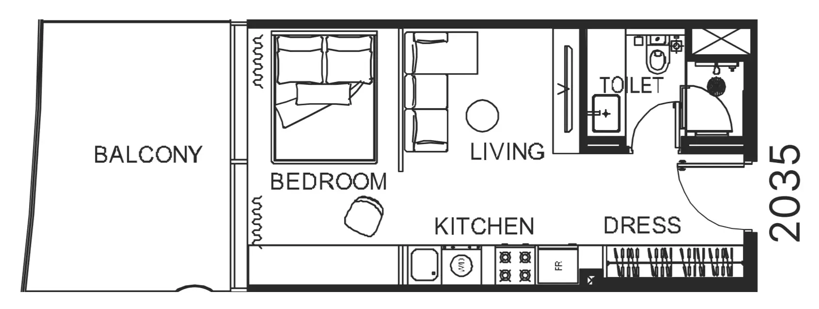 0 bedroom Apartments floor plan at The WOW Tower