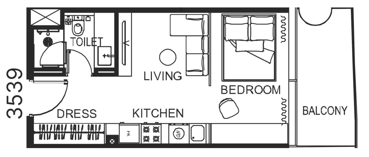 0 bedroom Apartments floor plan at The WOW Tower
