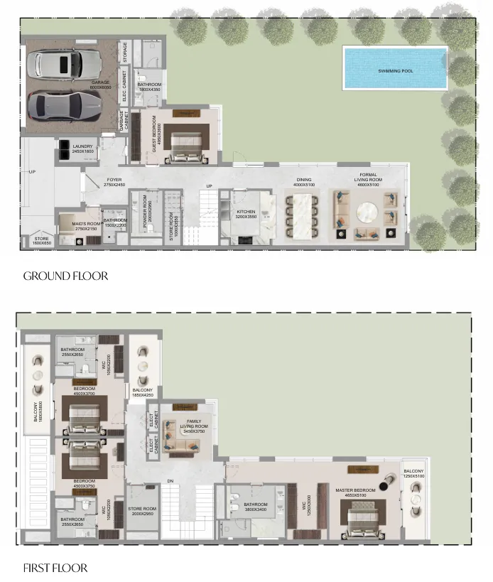 4 bedroom Villa floor plan at The Grove at Sobha Sanctuary