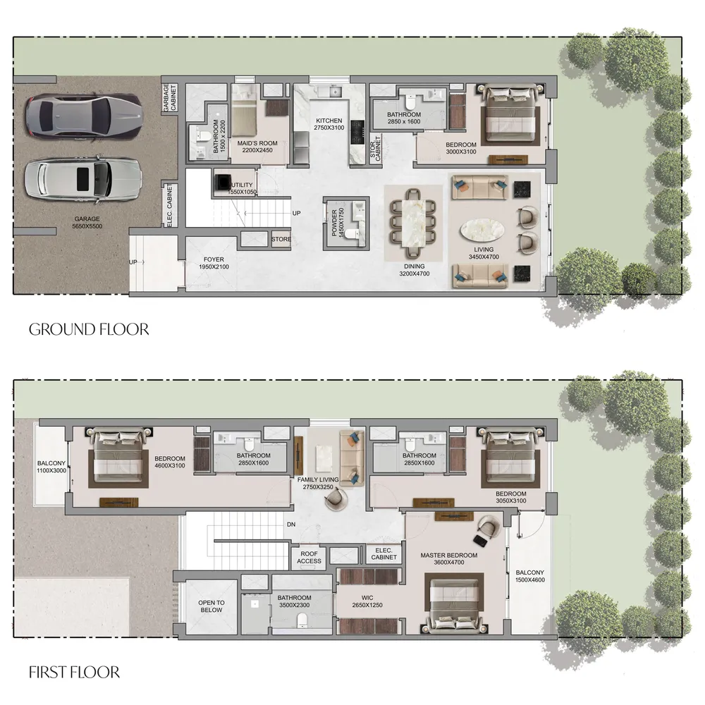 4 bedroom Villa floor plan at The Greens at Sobha Sanctuary