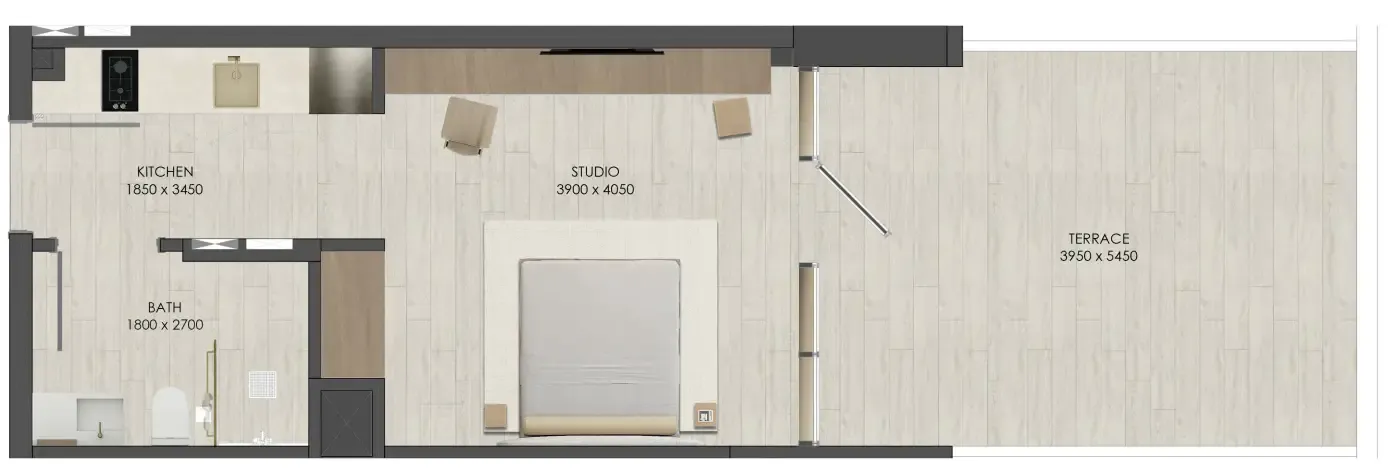 0 bedroom Apartments floor plan at JAD 288