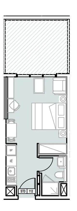 0 bedroom Apartments floor plan at Verdana III