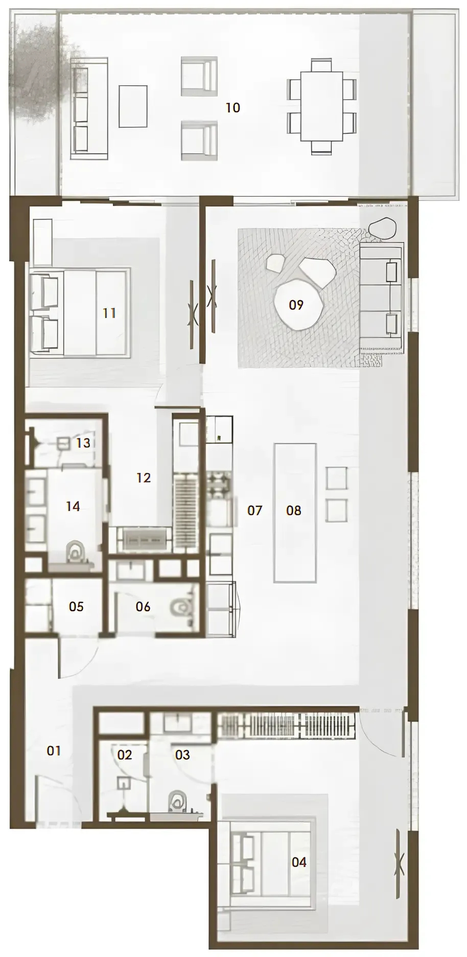 2 bedroom Apartments floor plan at Keturah Reserve