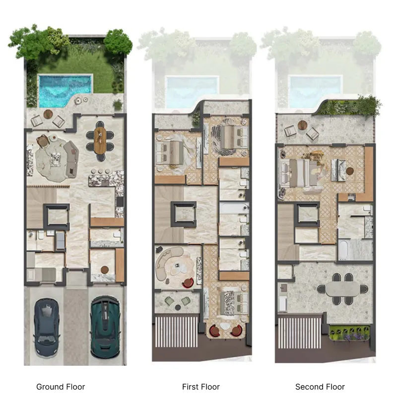 4 bedroom Townhouse floor plan at Knightsbridge