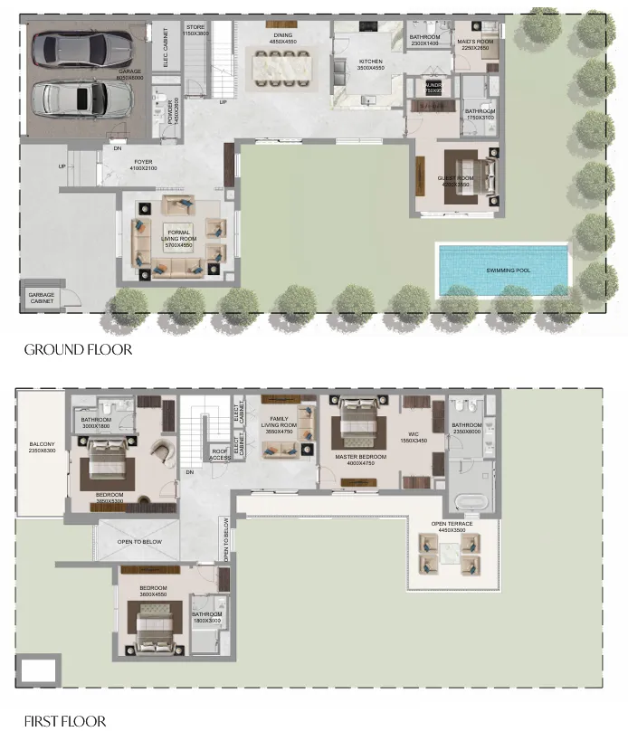 4 bedroom Villa floor plan at The Grove at Sobha Sanctuary