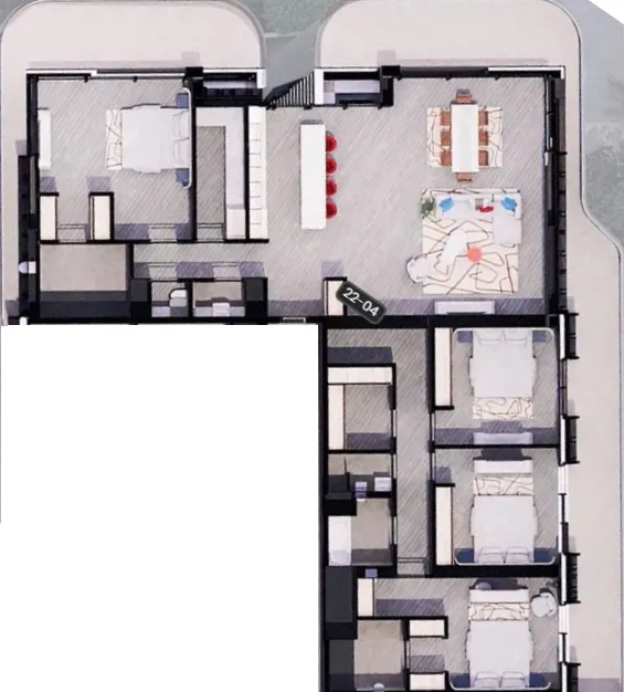 4 bedroom Apartments floor plan at Rosso Bay Residences