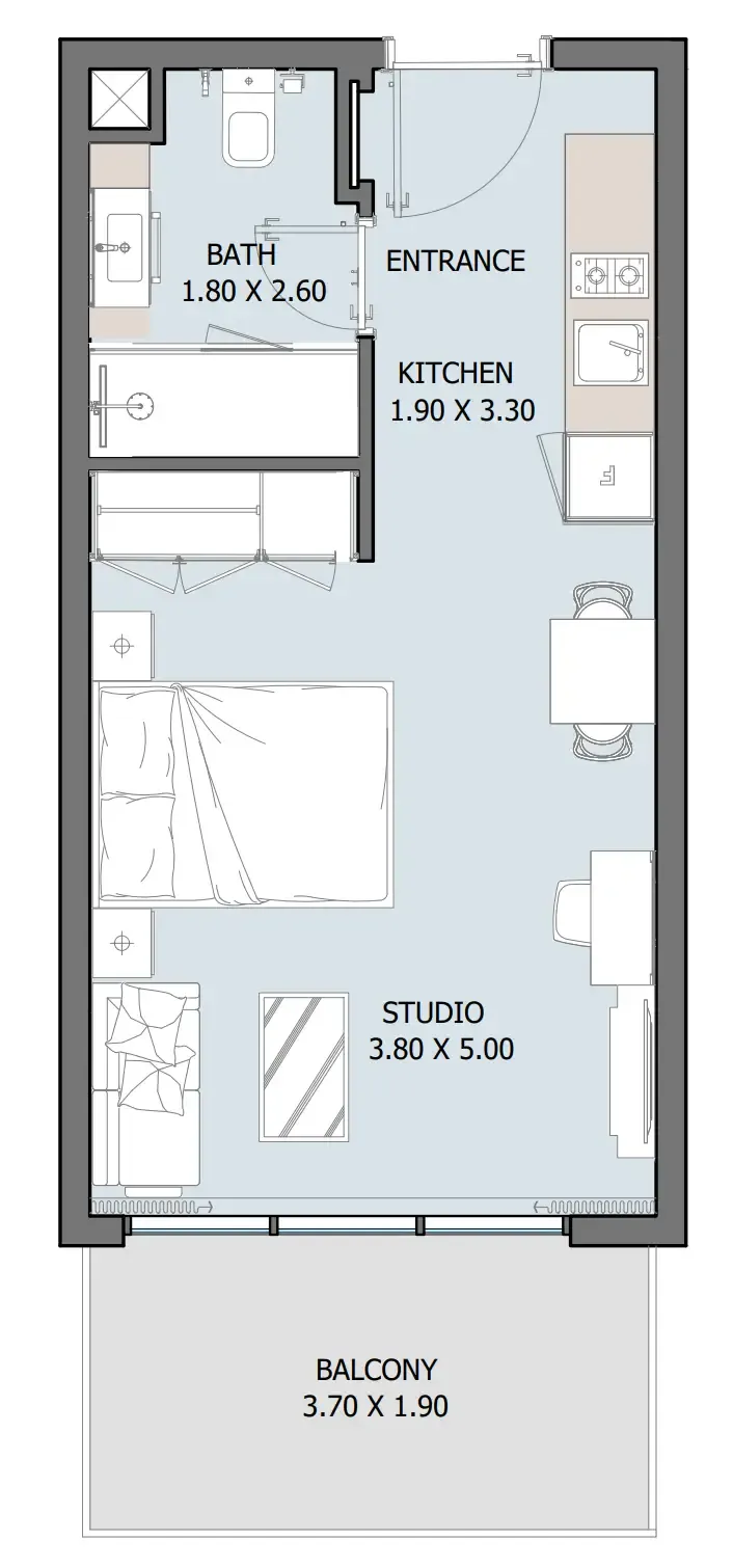 0 bedroom Apartments floor plan at Oceana