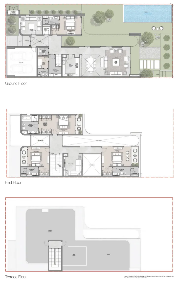 4 bedroom Villa floor plan at Sobha Siniya Island Villas Phases 1 and 2