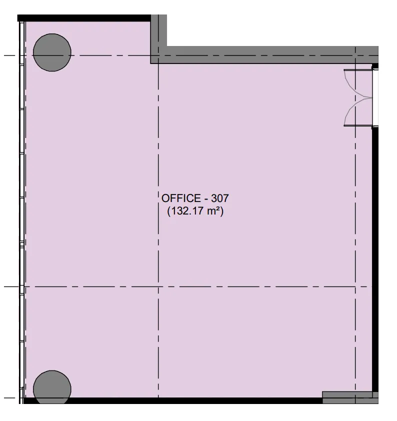  bedroom Office floor plan at Azizi Emerald