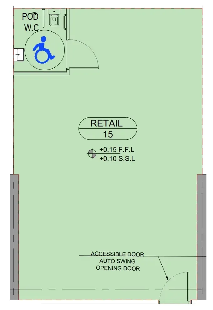 bedroom Retail floor plan at Binghatti Cullinan