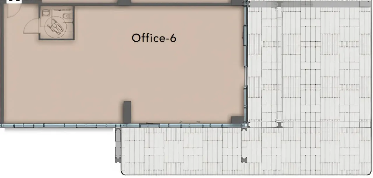  bedroom Office floor plan at The Symphony by Imtiaz