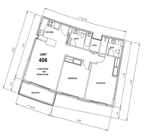 2 bedroom Apartments floor plan at Majestique Residence 2