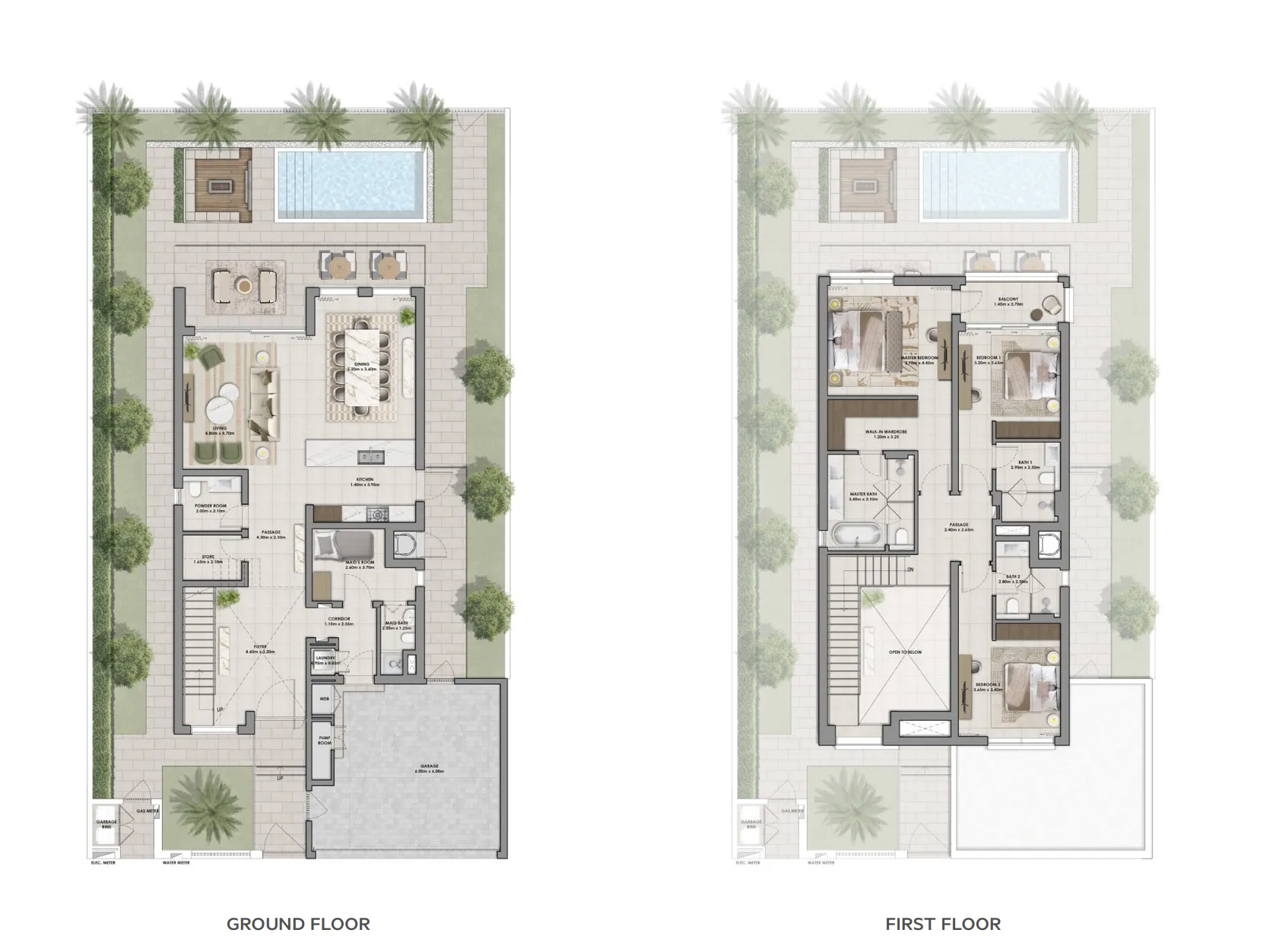 3 bedroom Villa floor plan at Serro