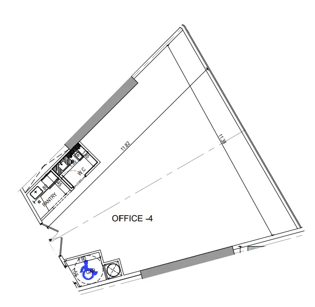 bedroom Office floor plan at Binghatti Circle
