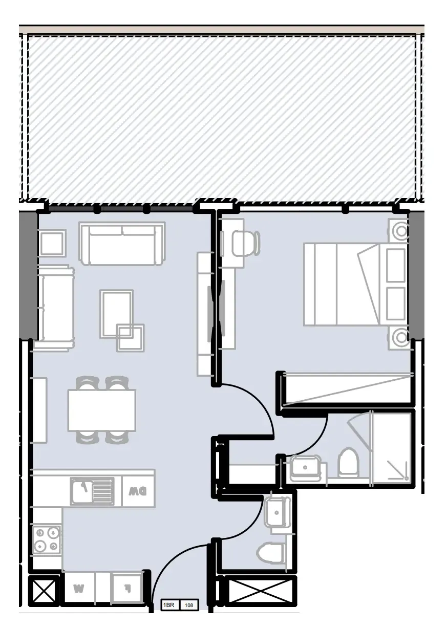 1 bedroom Apartments floor plan at Verdana III