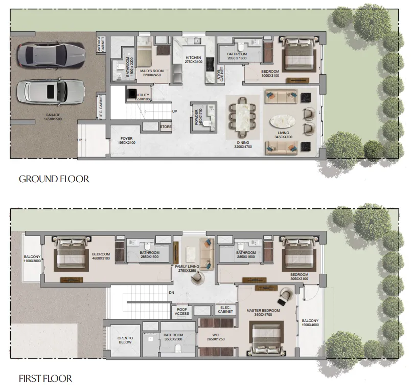 4 bedroom Villa floor plan at The Brooks at Sobha Sanctuary