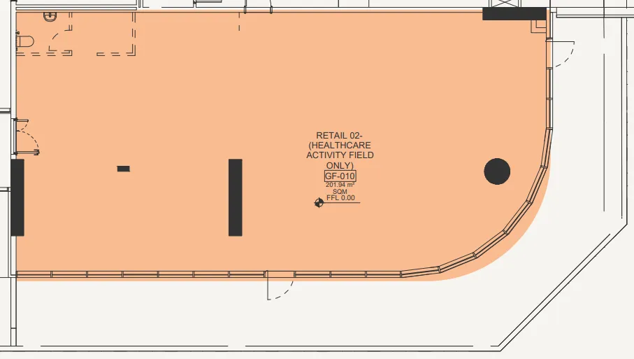  bedroom Retail floor plan at Azizi Emerald