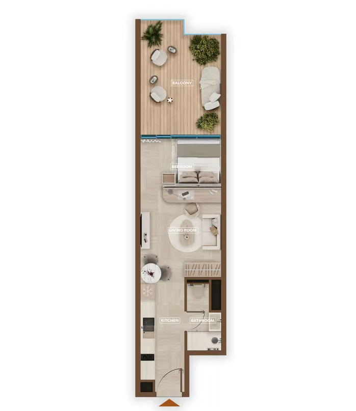 0 bedroom Apartments floor plan at Sky Hills Astra