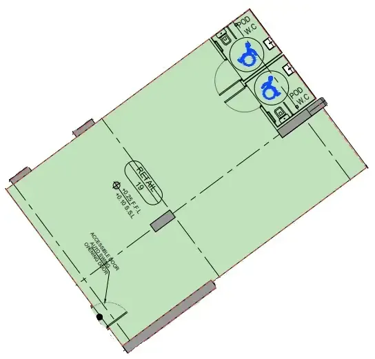  bedroom Retail floor plan at Binghatti Cullinan