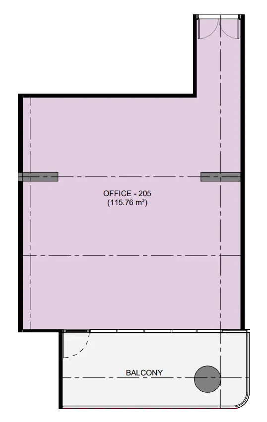  bedroom Office floor plan at Azizi Emerald