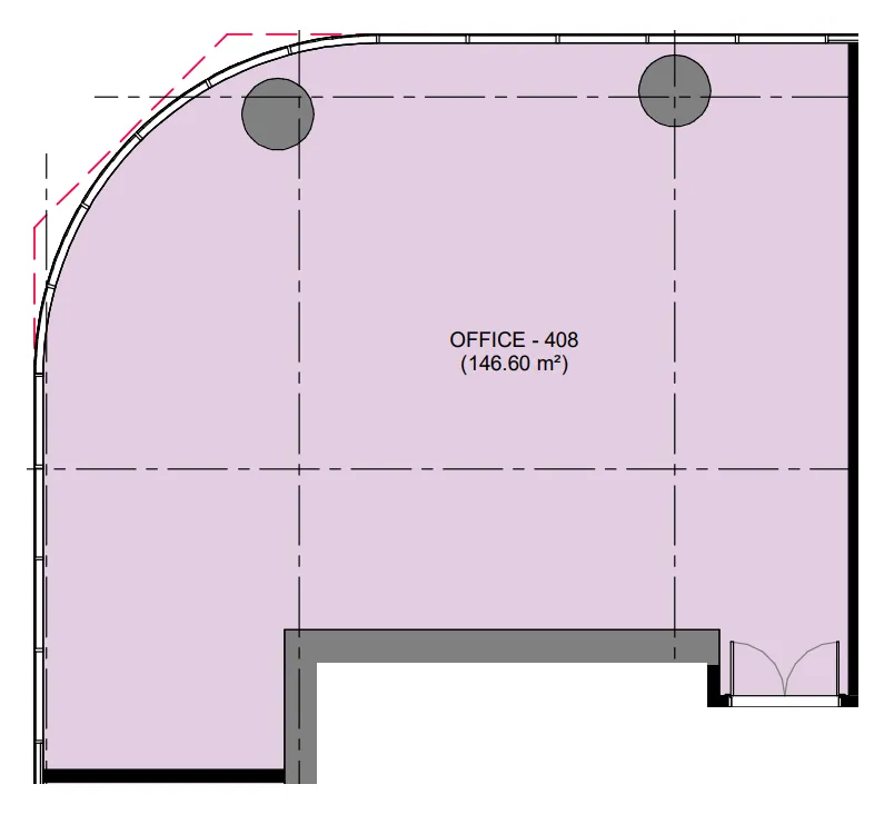 bedroom Office floor plan at Azizi Emerald