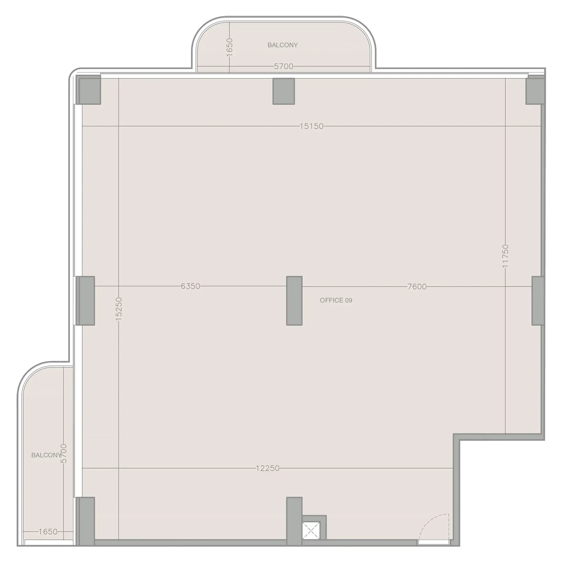  bedroom Office floor plan at ELAR1S Axis
