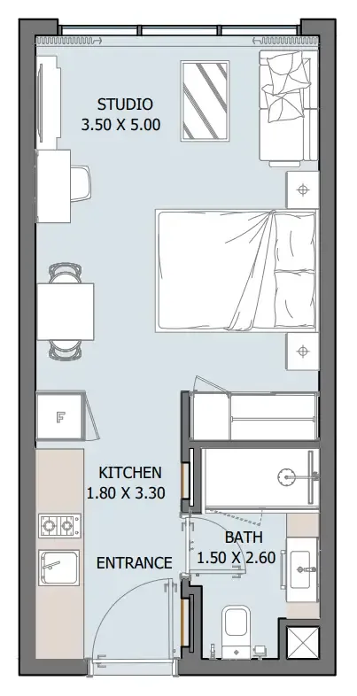 0 bedroom Apartments floor plan at Oceana